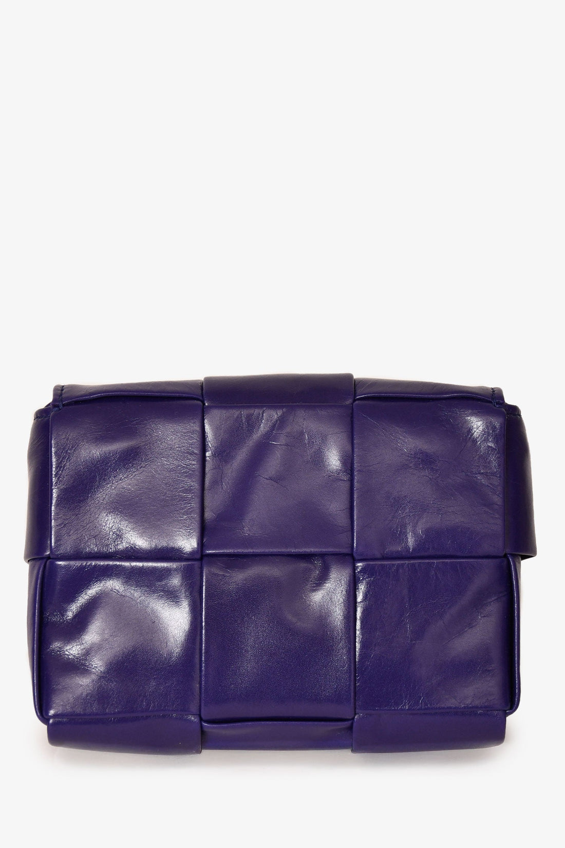 Bottega Veneta Purple Leather Mini CaESette CroESbody