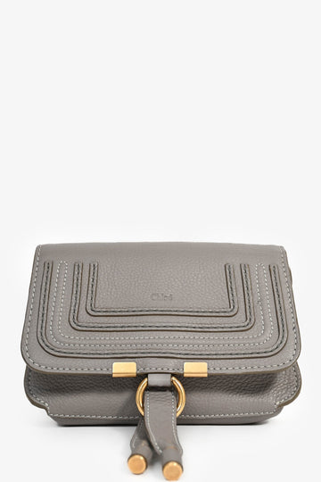 Chloe Grey Leather Mini Marcie Belt Bag