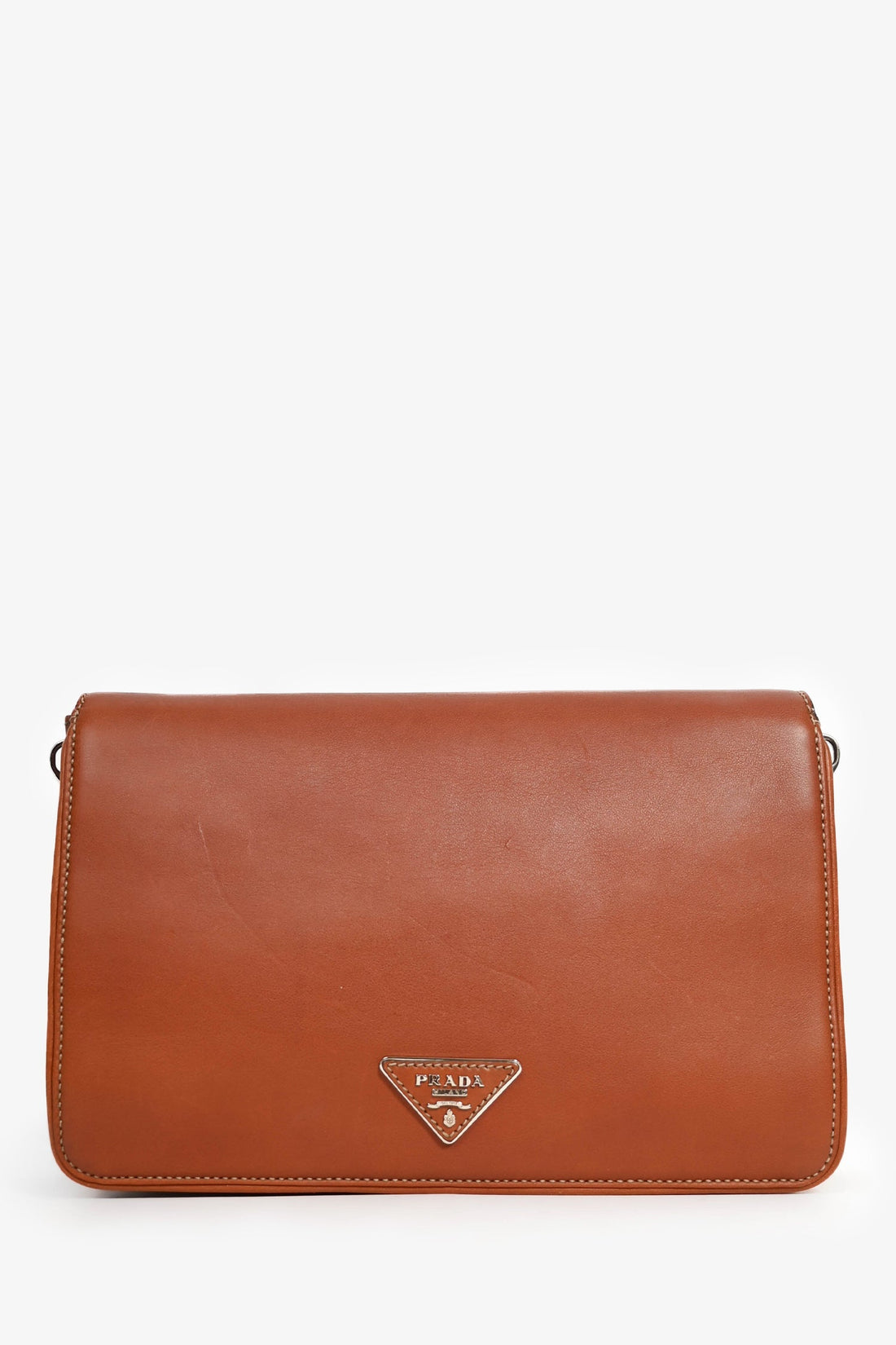 Prada 2011 Brown Leather 'City Calf Cinghiale' CroESbody