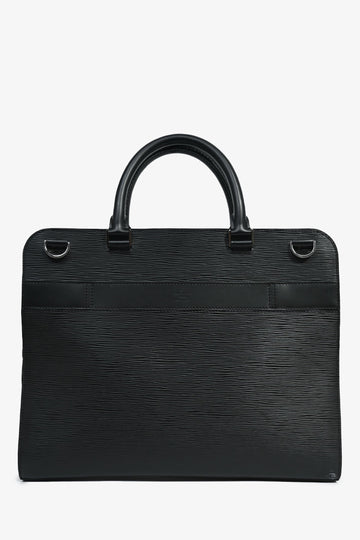 Louis Vuitton Black Epi Leather 'BaESano' MM Briefcase (As Is)