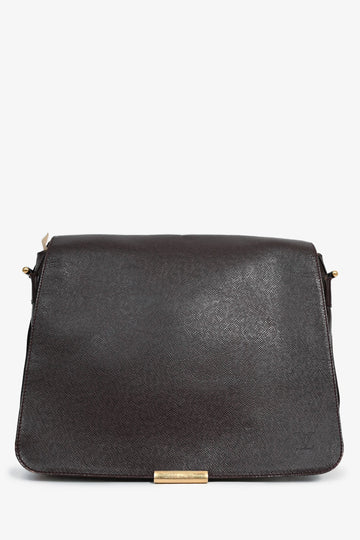 Louis Vuitton Brown Taiga Leather 'Abbesses' Messanger Bag (As Is)
