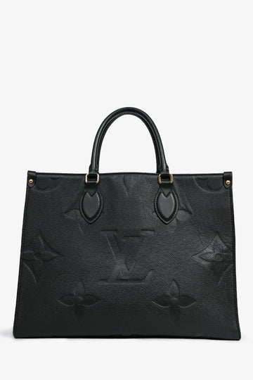 Louis Vuitton Black Monogram Empreinte 'OnTheGo' MM Tote