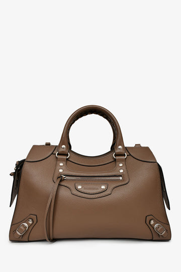 Balenciaga Taupe Leather Neo ClaESic City Bag