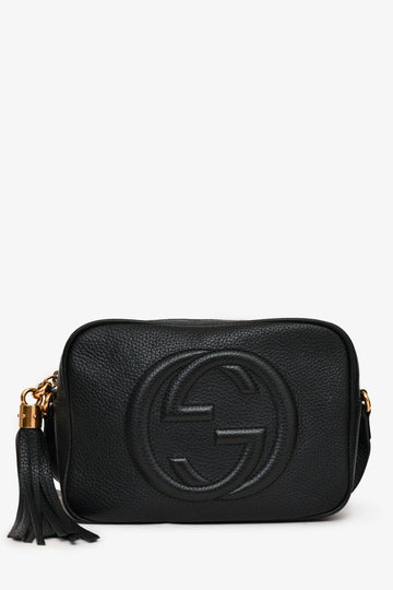 Gucci Black Leather Disco Camera Bag