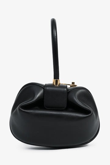 Gabriela Hearst Black Leather 'Nina' Top Handle Bag