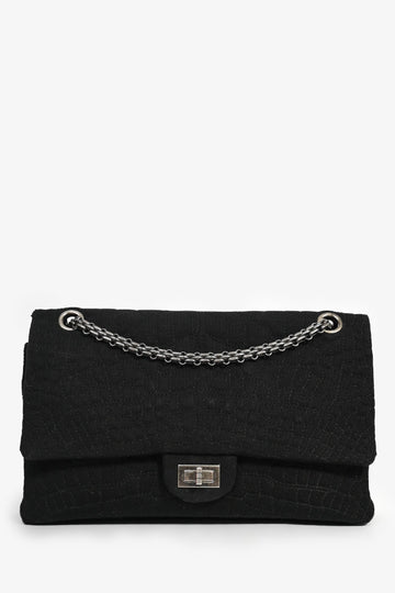 Chanel™ Black Jersey Reissue 227 Shoulder Bag (As Is)