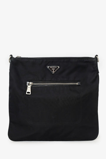 Prada Black Nylon Messenger Bag