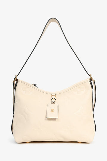 Louis Vuitton 2024 Cream Empreinte Caryall PM Shoulder Bag