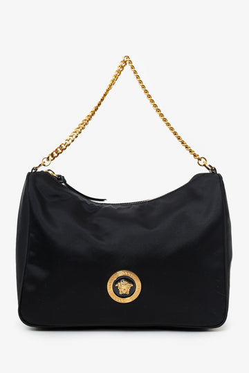 Versace Black Nylon Shoulder Bag