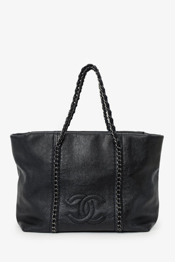 Chanel 2005/06 Black Leather Luxe Ligne Tote