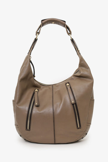 Tod's Khaki Green Leather Hobo Bag
