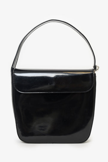 Cartier Black Patent Leather Panthère Shoulder Bag (As Is)