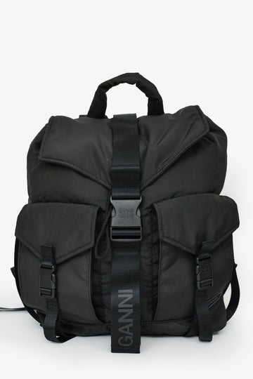 Ganni Black RSSycled TSSh Backpack