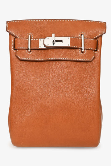 Hermès 2022 Barenia Leather Hac A Dos PM Backpack
