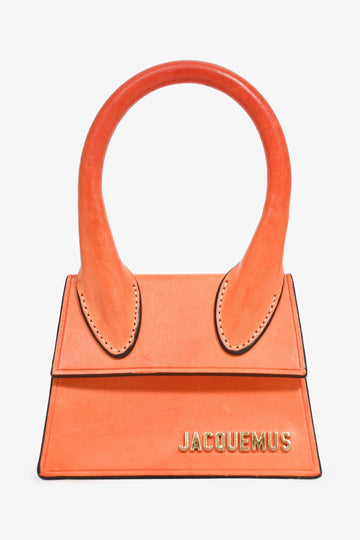 Jacquemus Orange Leather 'Chiquito' Mini Crossbody Bag (As Is)