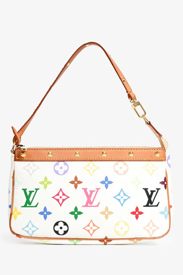 Louis Vuitton x Takashi Murakami 2003 White/Multicolour Monogram Pochette