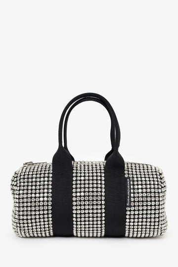 Alexander Wang Black/White Mini Cruiser Crystal Duffle Bag