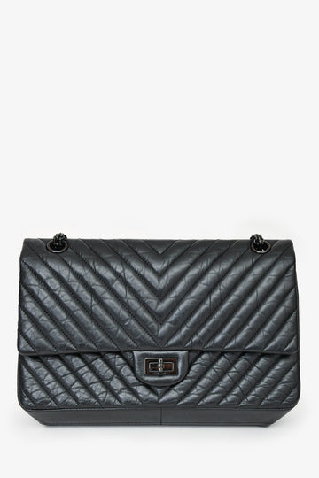 Pre- Loved Chanel™ 2016-17 Black Reissue 227 Shoulder Bag