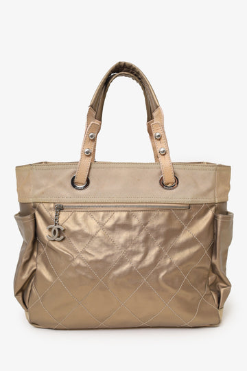Chanel™ 2006/08 Gold Leather Paris Biarritz Tote Bag