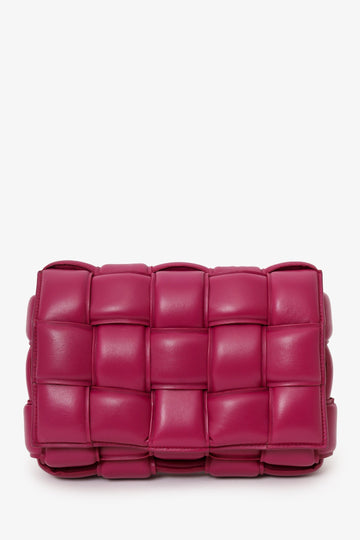 Bottega Veneta Fuchsia Pink Leather Cassette Crossbody