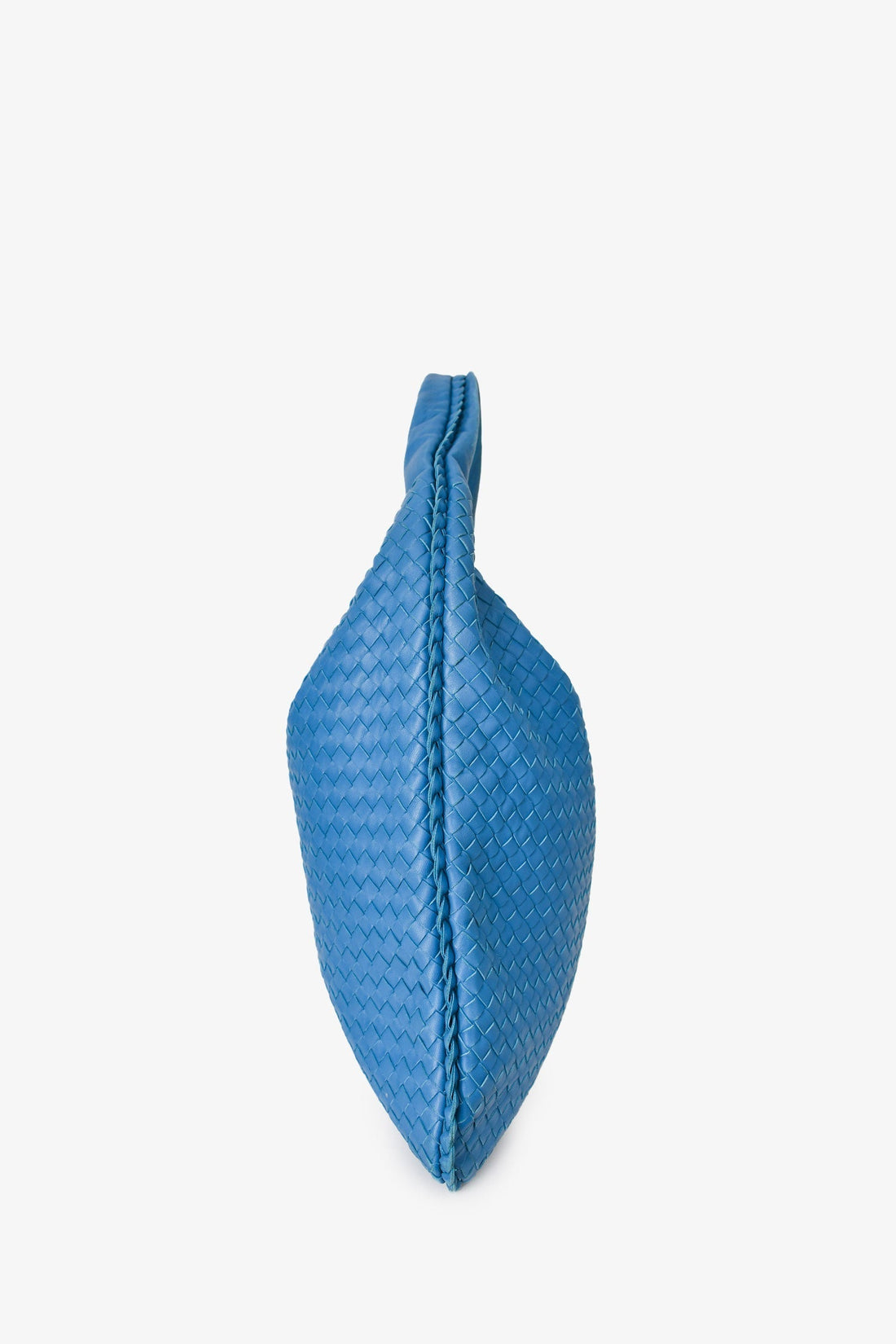 Bottega Veneta Teal Leather Extra Large IntrSSciato Shoulder Bag