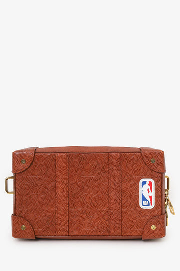 Louis Vuitton x NBA Brown Monogram Ball Grain Leather Soft Trunk Wallet