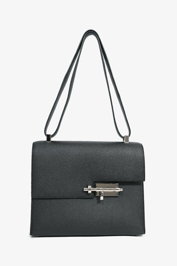 Hermes Black Epsom Leather Verrou 23 Shoulder Bag