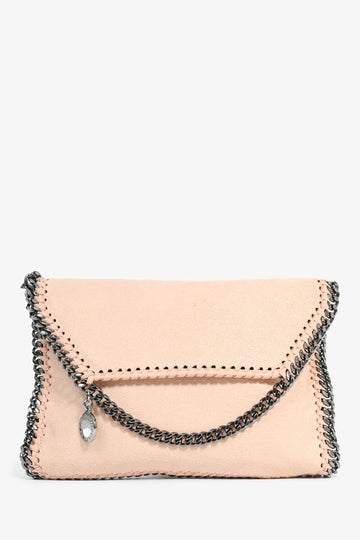 Stella McCartney Pink Fabric Chain Trim Mini Falabella Bag