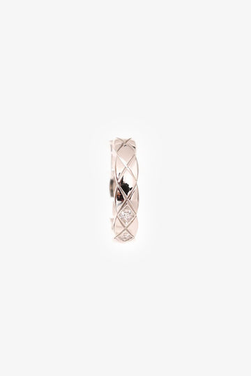 Chanel™ 18K White Gold Diamond Set Coco Crush Single Ear Cuff