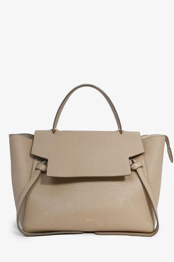 Celine Taupe Leather Mini Belt Bag with Strap
