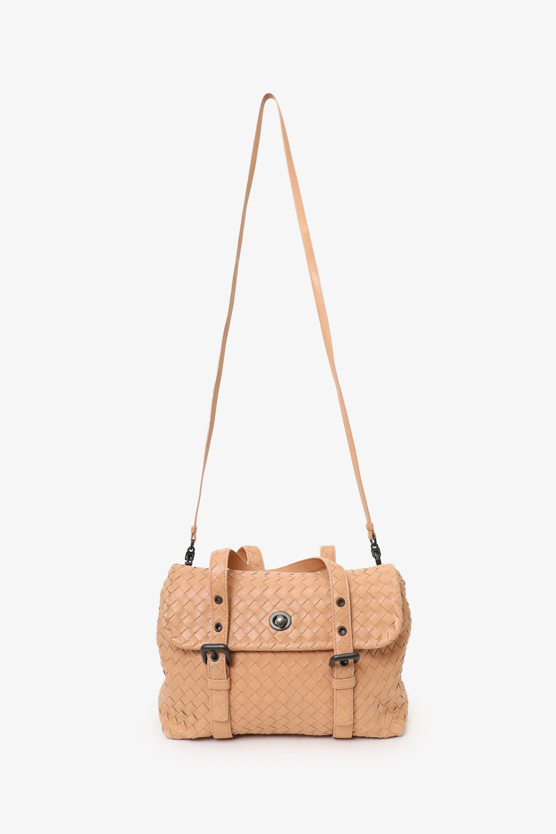 Bottega Veneta Pink IntrSSciato Leather 2way Bag Leather Shoulder Bag With Strap