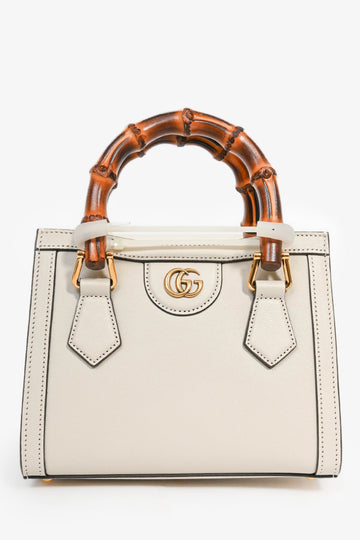 Gucci White Diana Mini Tote