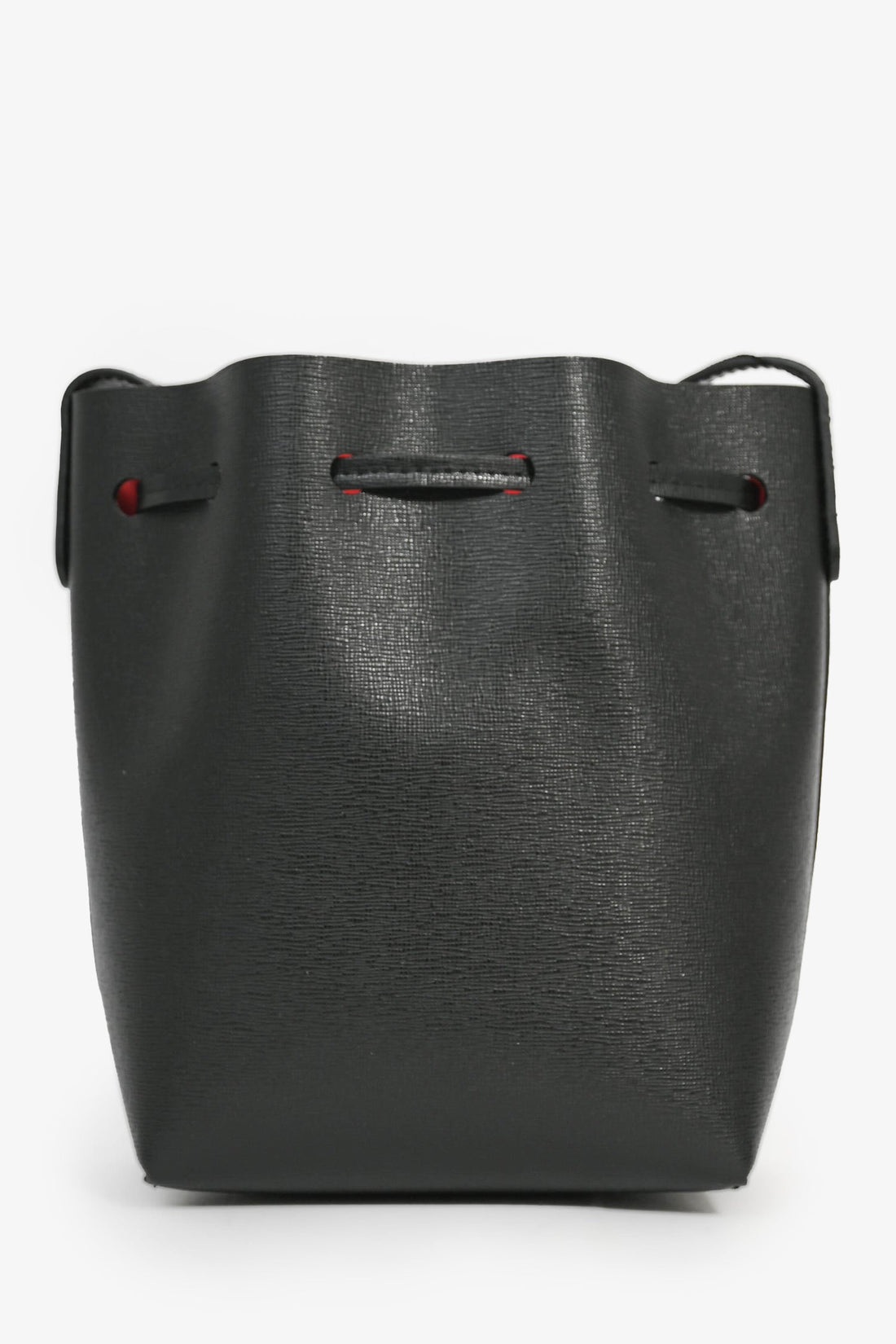 Mansur Gavriel Mini Black Faux Leather Bucket Bag