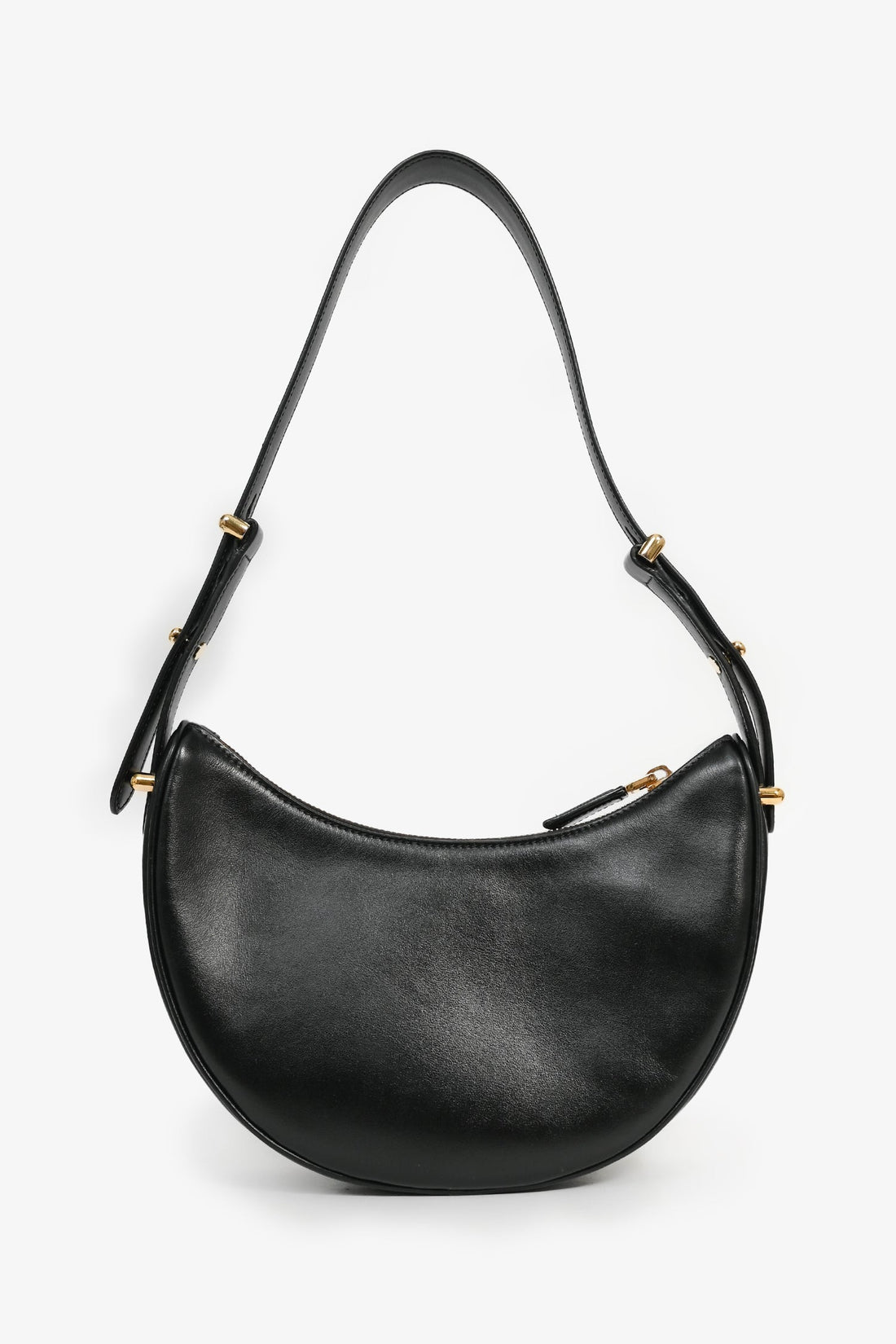 Prada Black Leather 'Arque' Small Shoulder Bag with Strap