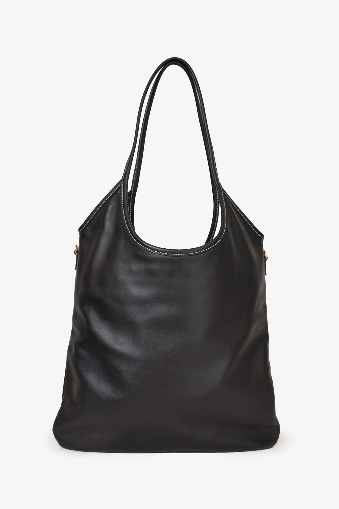 Miu Miu Black Leather Ivy Tote Bag