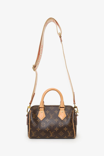Louis Vuitton Beige Monogram Speedy Bandoulière 20 With Strap