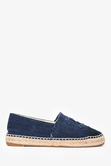 Chanel™ Navy/Black Espadrilles Size 38