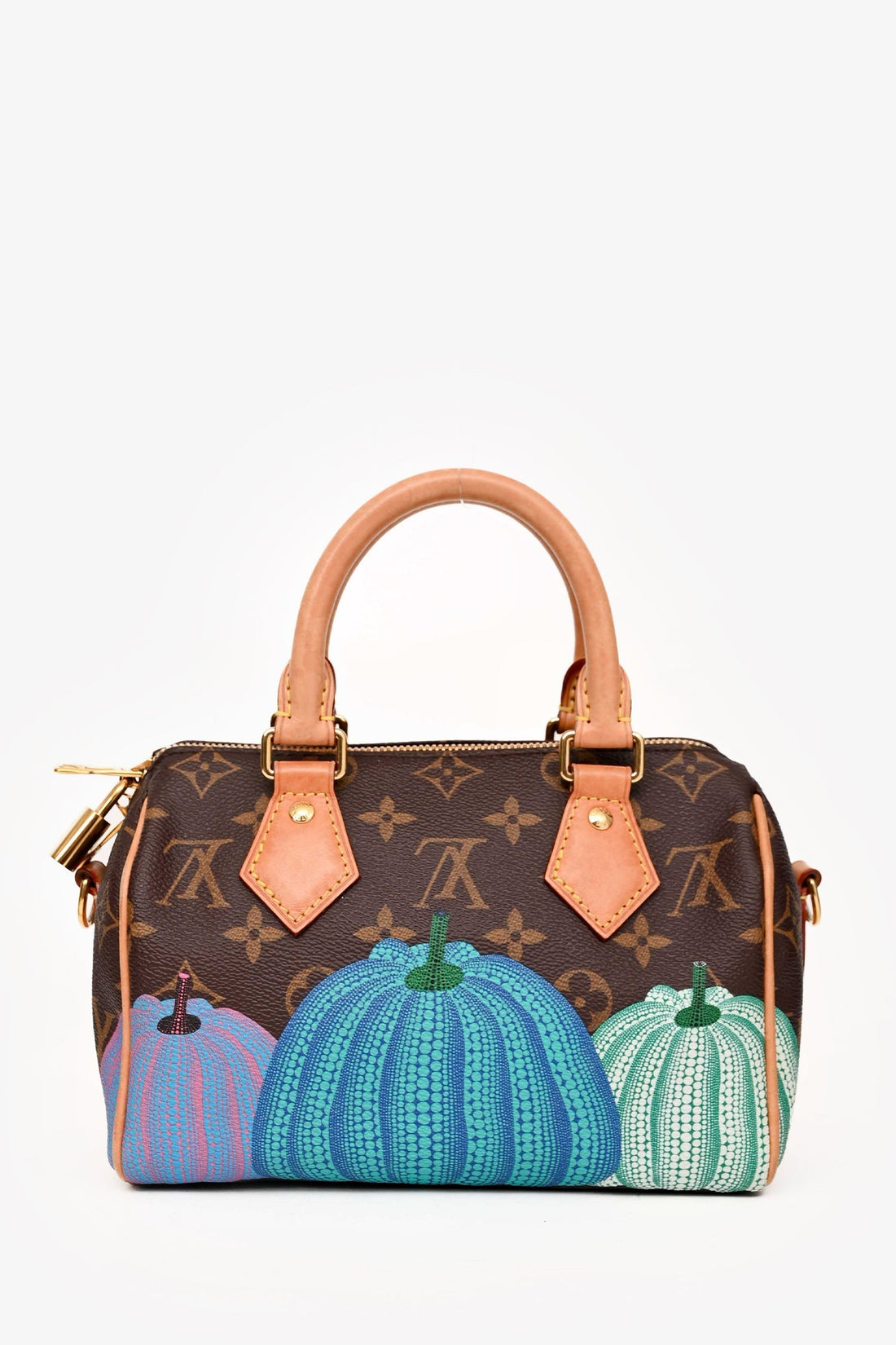 Louis Vuitton X Yayoi Kusama Monogram Pumpkin Speedy Bandouliere 20 With Strap