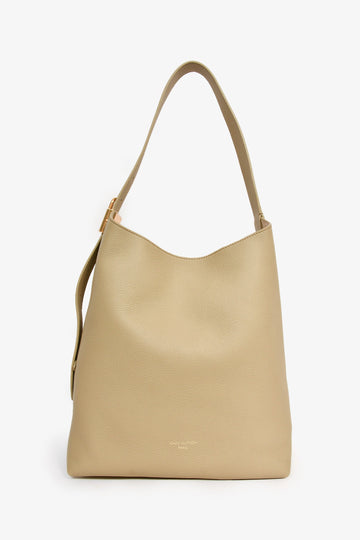 Louis Vuitton Sage Green Leather 'Low Key Hobo MM' Shoulder Bag with Monogram Pouch