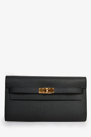Hermès 2024 Black Epsom Leather Kelly Togo