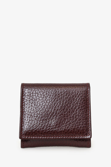 Bally Burgundy Leather Mini Coin Pouch