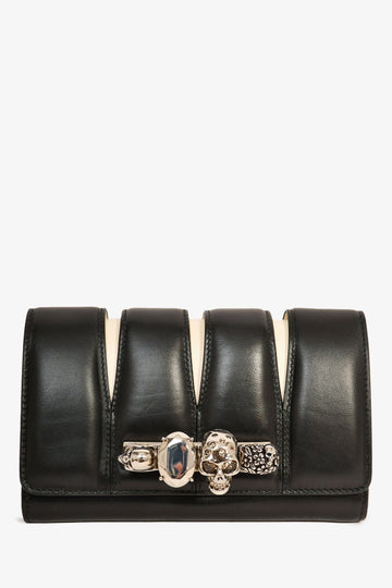 Alexander McQueen Black/Leather 'Slash' Clutch Bag with Chain