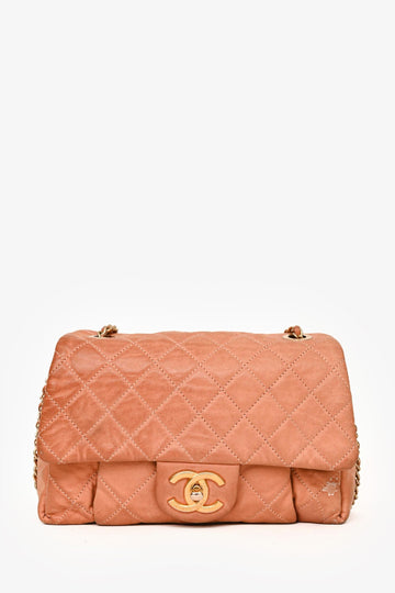 Chanel™ 2011/12 Pink Leather Chic Quilt Flap Bag
