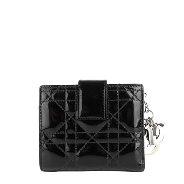 Patent Leather Cannage Quilted Wallet