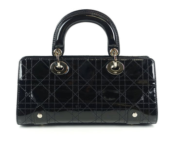 East West Cannage Patent Leather Bag