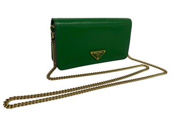 PRADA - Vitello Move Green Leather