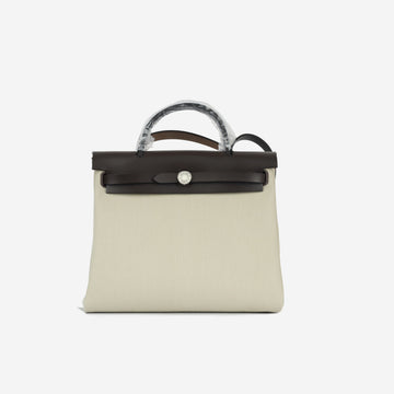 Hermès Herbag 31 - Beton / Ebene Hunter | Palladium & Enamel Hardware