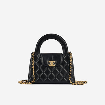 Chanel Chanel - Small Kelly Re-Edition - Black Shiny Aged Calfskin GHW - Brand New