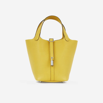Hermès - Picotin 18 - Sun Clemence PHW - Brand New - 2023