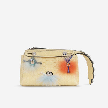 Fendi Fendi - Mini By The Way - Embellished Baby Yellow Python SHW -